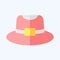 Icon Trilby. related to Hat symbol. flat style. simple design editable. simple illustration