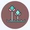 Icon Tulips 2. related to Flora symbol. color mate style. simple illustration. plant. Oak. leaf. rose