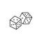 Icon of two flat cubes. Sign of weights. Vector illustration eps 10