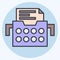 Icon Typewriters. related to Post Office symbol. color mate style. simple design editable. simple illustration