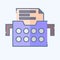 Icon Typewriters. related to Post Office symbol. doodle style. simple design editable. simple illustration