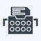 Icon Typewriters. related to Post Office symbol. glyph style. simple design editable. simple illustration