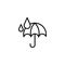 Icon. Umbrella and rain