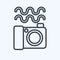 Icon Underwater Photography. related to Photography symbol. line style. simple design editable. simple illustration