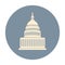 Icon of united states capitol hill building washington dc. vector