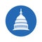 Icon of united states capitol hill building washington dc. vector