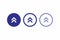 Icon variation upload button circle line vector