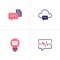 Icon vector of comments feedback and document, cloud tech frequency, ideas in conversation, pulses and waves in dialogue. can be