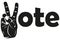 Icon vector vote for peace
