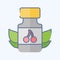 Icon Vitamins. related to Vegan symbol. doodle style. simple design editable. simple illustration