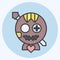 Icon Voodoo Doll. related to Halloween symbol. color mate style. simple design editable. simple illustration