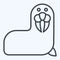 Icon Walrus. related to Alaska symbol. line style. simple design editable. simple illustration