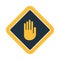 Icon Of Warning Hand