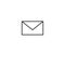 Icon for web & mobile , Icon Black envelope icon with white background