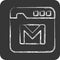 Icon Webmail. related to Communication symbol. chalk Style. simple design editable. simple illustration