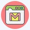 Icon Webmail. related to Communication symbol. color mate style. simple design editable. simple illustration