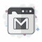 Icon Webmail. related to Communication symbol. comic style. simple design editable. simple illustration