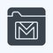 Icon Webmail. related to Communication symbol. glyph style. simple design editable. simple illustration