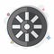 Icon Wheel. related to Celtic symbol. comic style. simple design editable. simple illustration