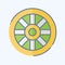 Icon Wheel. related to Celtic symbol. doodle style. simple design editable. simple illustration