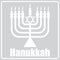 Icon with white hanukkah silhouette