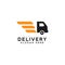 Icon wing and head truck logo design delivery simple,fast delivery,delivery service logo vector template