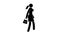 Icon woman with handbag - walking cycle