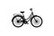 Icon Women City Bicycle in vintage style. Environmentally friendly transport for outdoor activities. Flat illustration EPS10