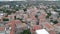 Iconic aerial scenery over the old historical town of Areopoli Lakonia, Greece