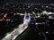 The iconic aerial view of Lotus Tower in Purwokerto City