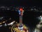 The iconic aerial view of Lotus Tower in Purwokerto City