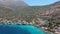 Iconic aerial view over the picturesque famous Limeni village in Mani area Laconia, Greece