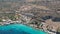 Iconic aerial view over the picturesque famous Limeni village in Mani area Laconia, Greece