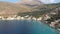 Iconic aerial view over the picturesque famous Limeni village in Mani area Laconia, Greece