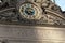 The iconic beaux arts statue of the Greek God Mercury  and the clock adorns the south facade of Grand Central Terminal