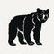 Iconic Black Bear: A Bold Graphic Design In Black And White