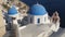 The Iconic Blue Church domes of Santorini