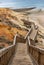 The iconic boardwalk stairs at Southport South Australia on February 28th 2022