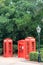 Iconic British Red telephone booths