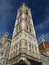 Iconic Campanile of Giotto located in Piazza del Duomo in Florence, Italy