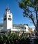 Iconic clock tower at historic LA Farmers Market