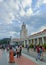 The iconic clock tower in Mysore Junction Railway Station