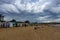 The iconic colorful beach huts on Brighton Beach in Melbourne.Australia