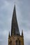 The iconic crooked spire of the Church of St Marys and All Saints in Chesterfield