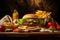 Iconic Culinary Pair: Fresh Cheeseburger & Crispy Fries