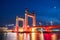 The iconic drawbridge located across the river in the Terengganu, Malaysia