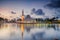 Iconic floating mosque located at Terengganu Malaysia