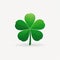 Iconic Four-Leaf Clover, A Symbol of Irish Luck and St. Patrick's Day - Generative AI