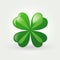 Iconic Four-Leaf Clover, A Symbol of Irish Luck and St. Patrick's Day - Generative AI