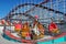 Iconic Giant Dipper roller coaster in Belmont Park, San Diego, USA